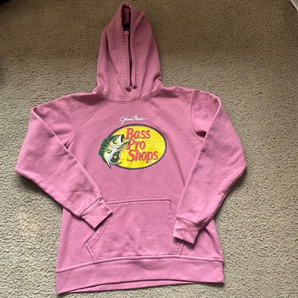 Bass pro shop mauve colored hoodi, SIZE S, Good condition